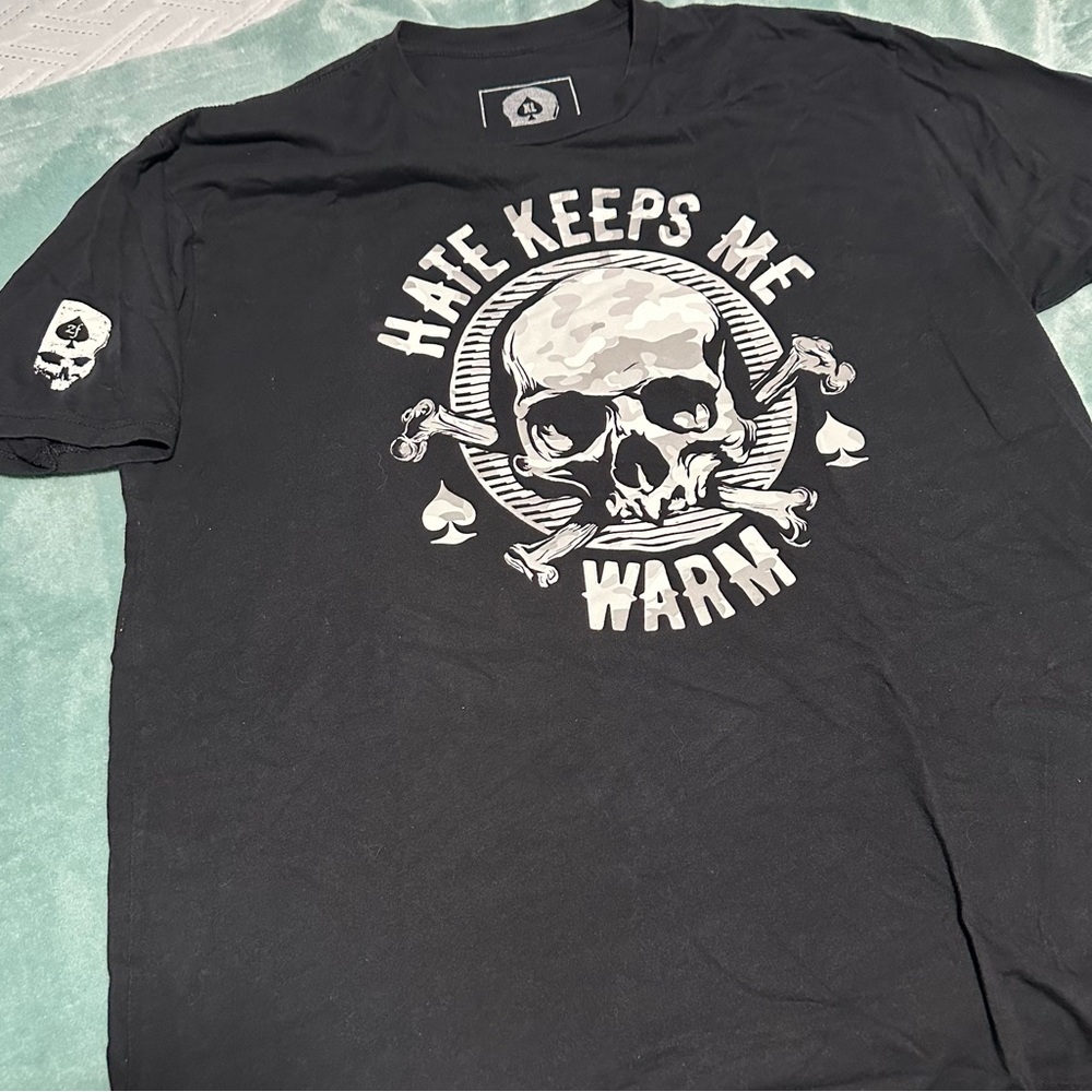 Zero Foxtrot Mens XL Black T-shirt - Hate Keeps Me Warm